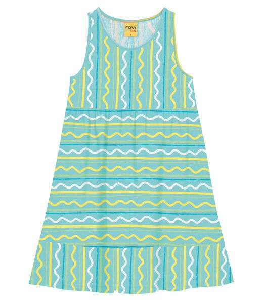 Vestido Infantil Feminino Estampado Rovi Kids Azul