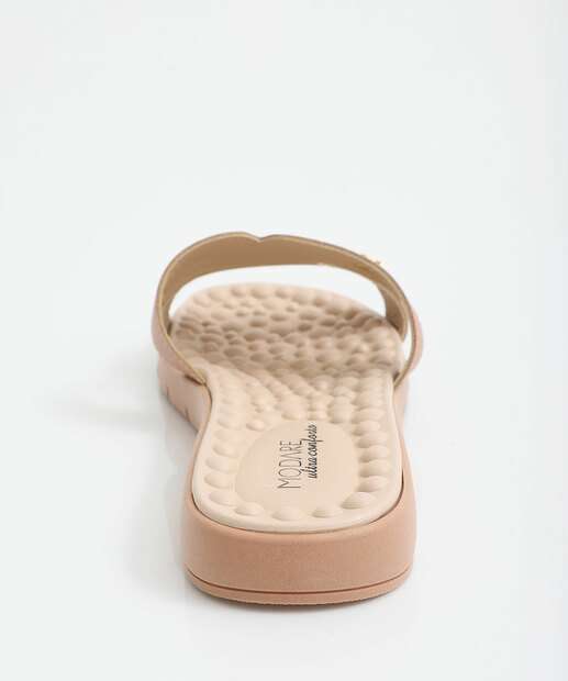 Rasteirinha Feminina Tiras Modare Bege