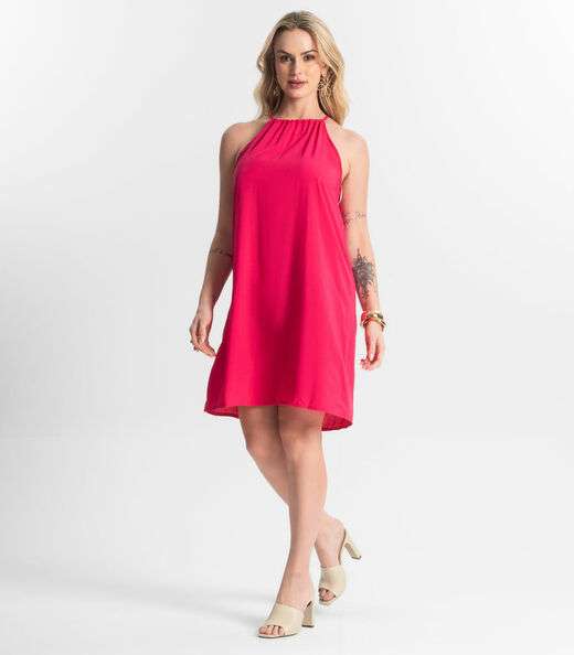 Vestido Feminino Tecido Viscose Select Rosa