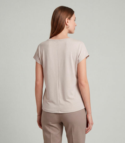 Blusa Feminina em Malha Infinita Cor Marrom