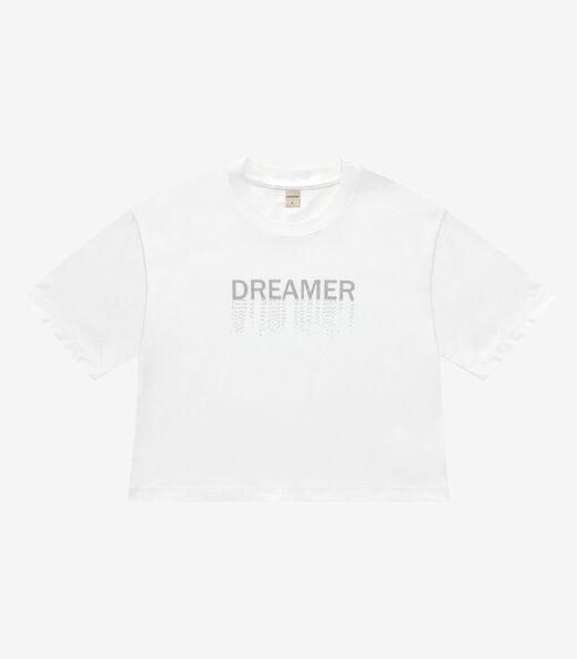 T- Shirt Feminina Meia Malha Rovitex Branco