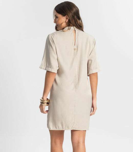 Vestido Curto Feminino Endless Bege