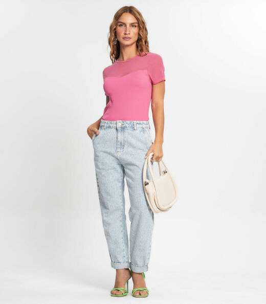 Blusa Feminina Manga Curta Endless Rosa