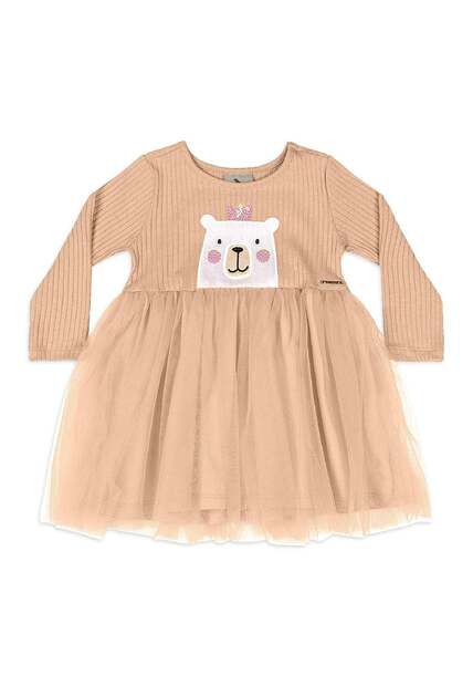 Vestido Bebê Ribana Tule Forro Quimby