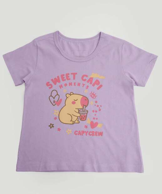 Image_Camiseta Infantil Estampa Capivara Marisa Tam 4 a 10