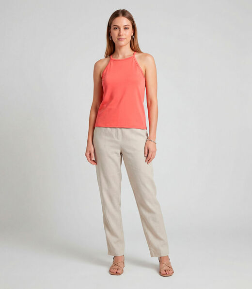 Image_Blusa Feminina Com Cava Americana Infinita Cor Laranja