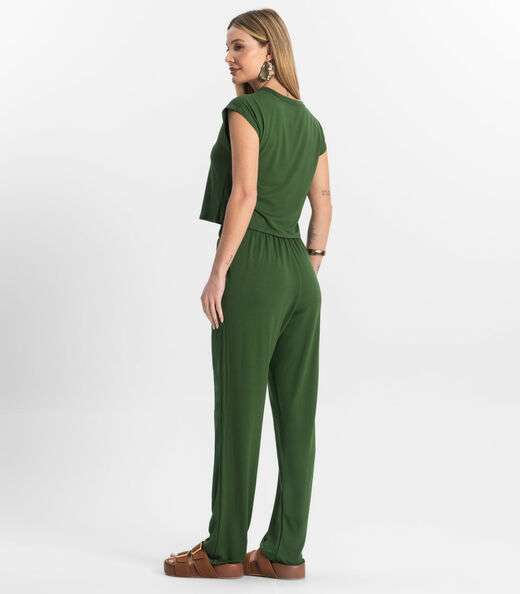 Calça Feminina Em Molecotton Rovitex Verde