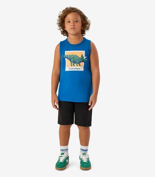 Machão Infantil em Meia Malha Rovi Kids Azul