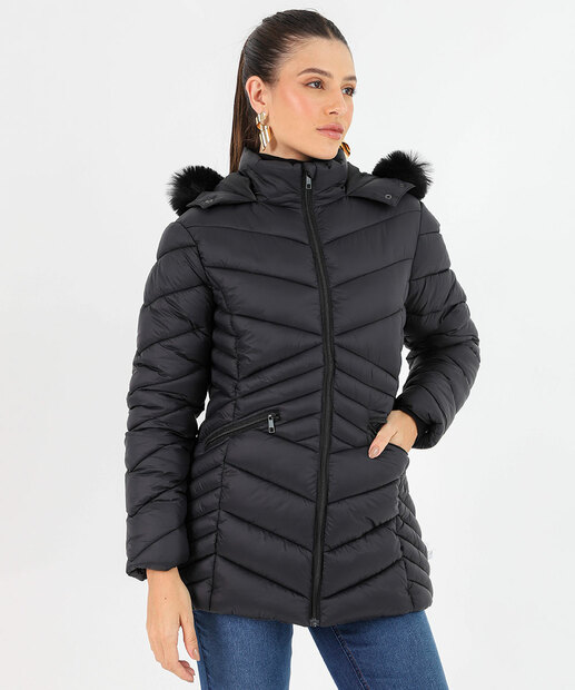 Image_Jaqueta Feminina Alongada Puffer Capuz Marisa Preto