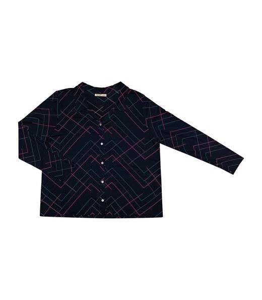 Camisa Manga Longa Viscotorcion Secret Glam Azul