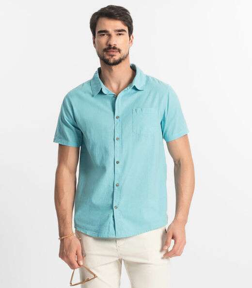 Image_Camisa Masculina Em Tricoline Diametro Azul