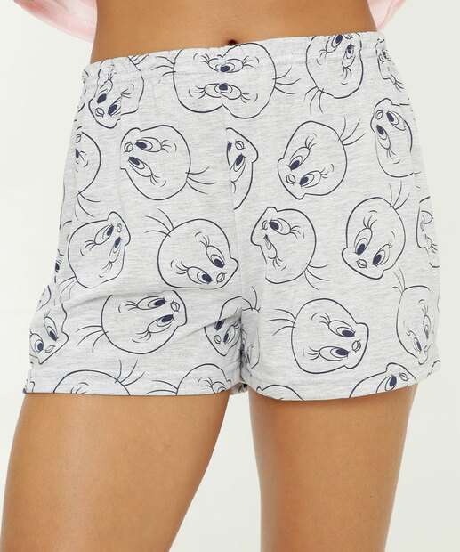 Pijama Feminino Piu Piu Alças Finas Looney Tunes  