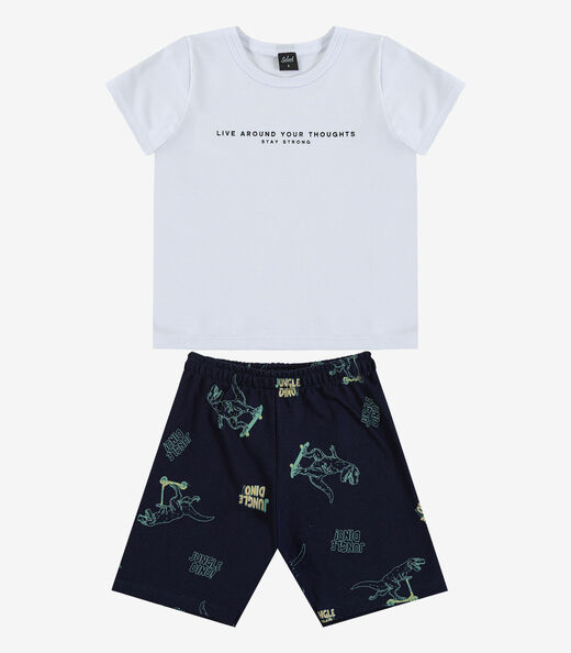 Conjunto Infantil Camiseta e Bermuda Select Azul