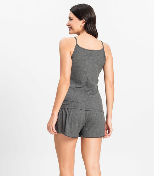 Pijama de Alça Feminino Select Cinza