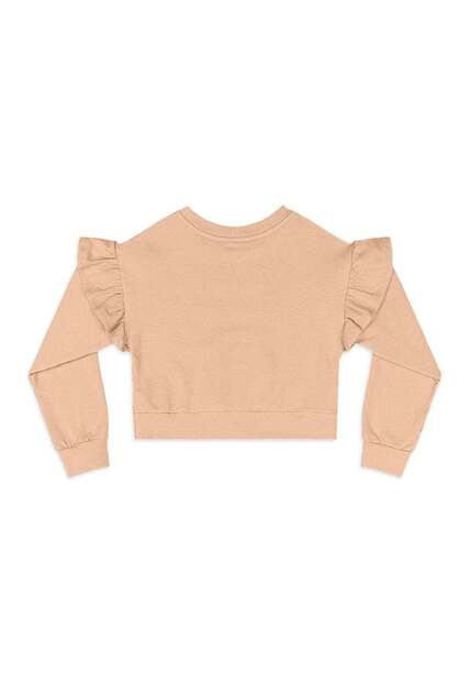 Blusão Molecotton Babado Strass Quimby