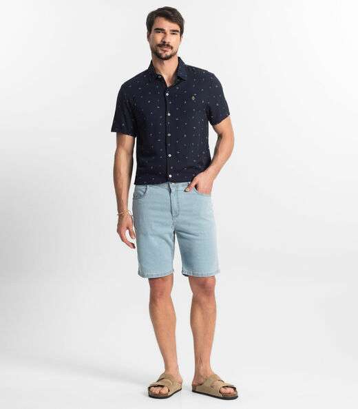 Bermuda Masculina Jeans Diametro Azul