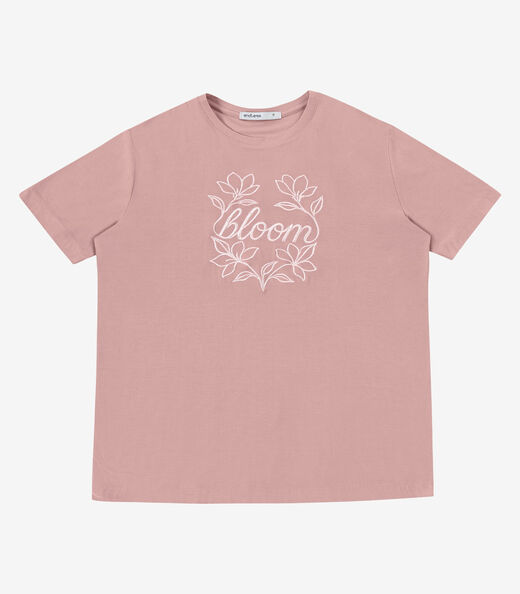 Blusa Feminina Viscose Com Bordado Endless Rosa