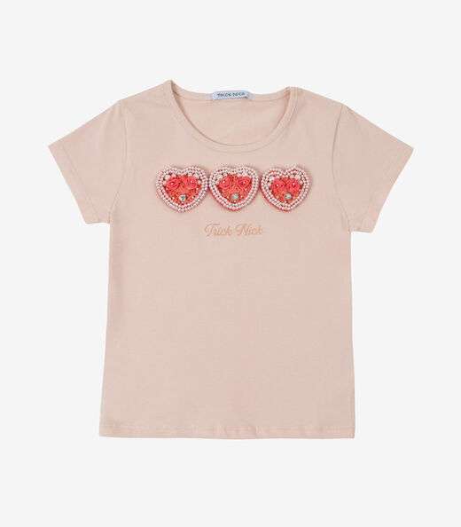 Blusa Infantil Manga Curta Trick Nick Rosa