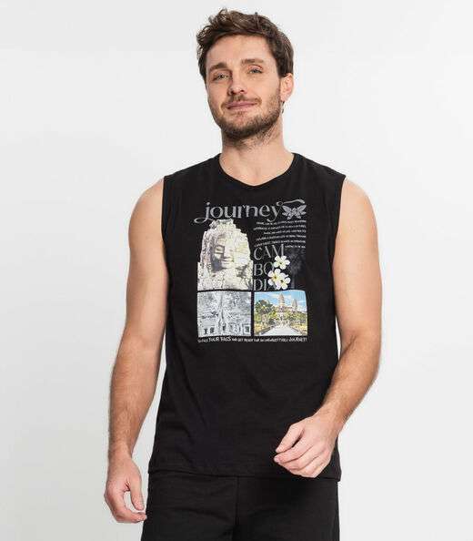 Regata Masculina Rovitex Preto