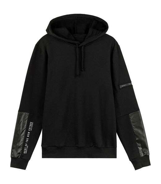 Blusao com Capuz Moletom Felpa Diametro Preto