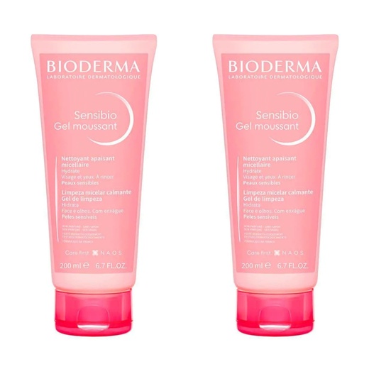 Image_Kit com 2 Unidades de Sensibio Moussant Bioderma Gel De Limpeza 100ml