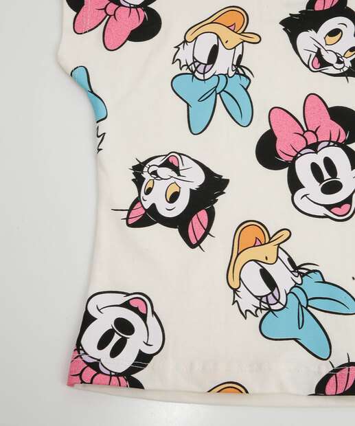 Blusa Manga Curta Minnie E Margarida Disney Tam 4 a 10