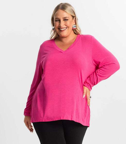 Image_Blusa Manga Longa Visco Tricot Secret Glam Rosa