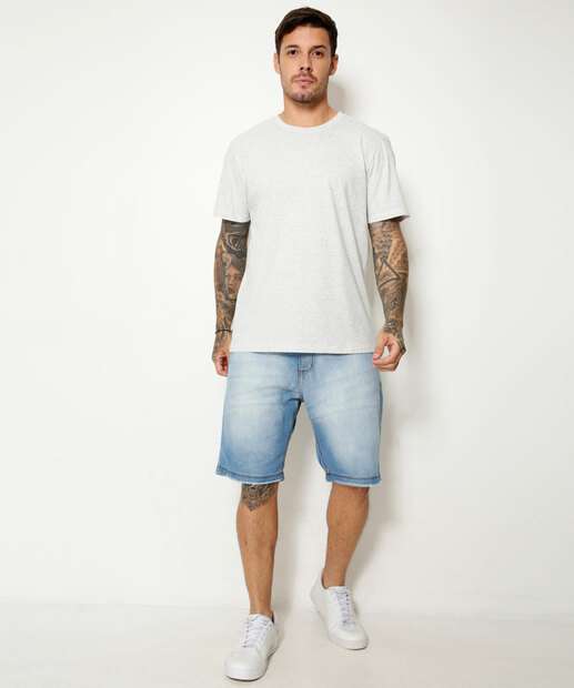 Bermuda Masculina Jeans Bolsos 