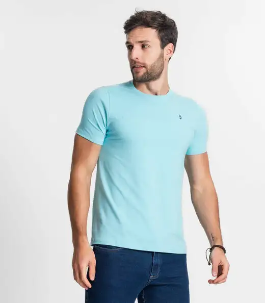 Camiseta Básica Masculina Diametro Azul