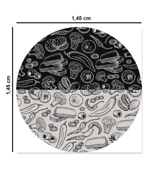 Toalha De Mesa Redonda Wevans Preto