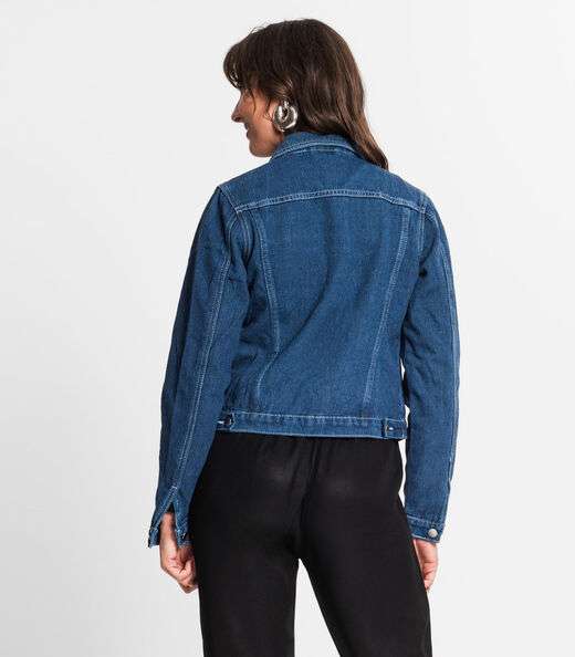 Jaqueta Jeans Feminina Rovitex Azul
