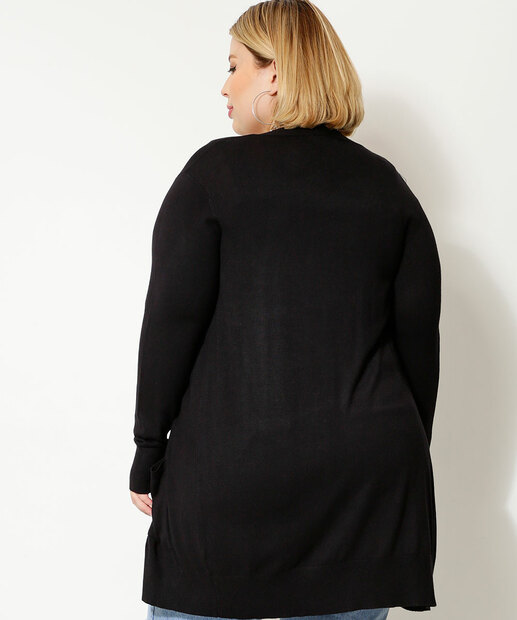 Cardigan Plus Size Feminino Alongado Marisa