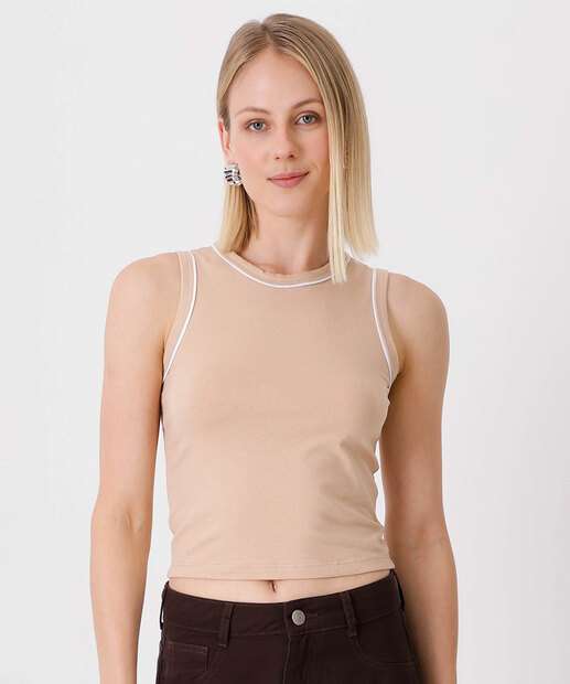 Blusa Regata Feminina Viés Marisa