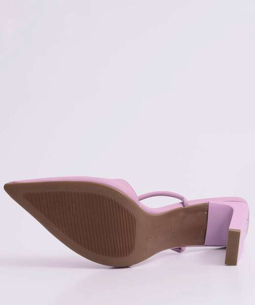 Scarpin Feminino Salto Grosso Tiras Amarração Bebecê 