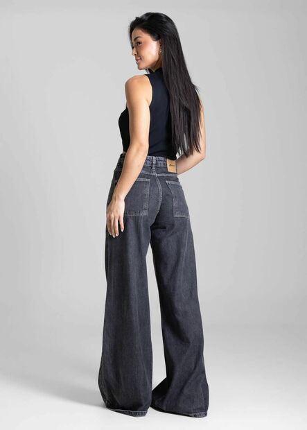 Calça Jeans Sawary Super Wide Leg - 282349