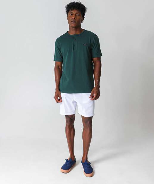 Camiseta Masculina Botões Marisa Verde