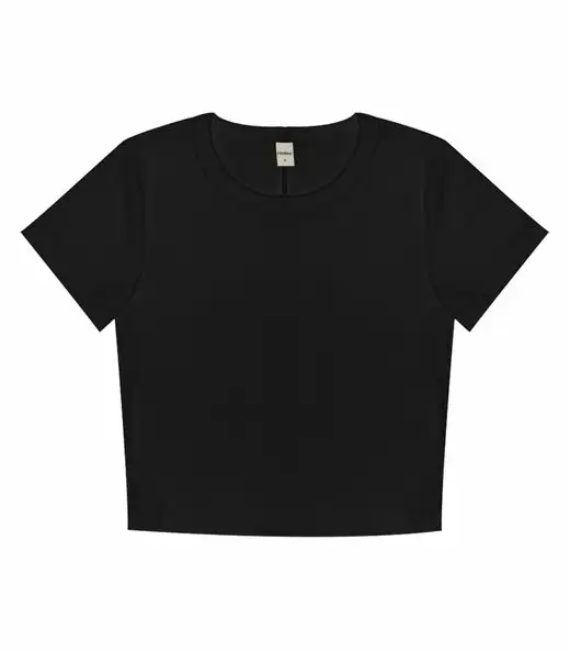 Blusa Cropped Ribana Básica Rovitex Branco