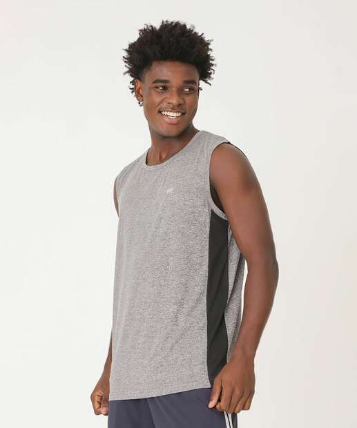 Regata Masculina Fitness Recorte Lateral MR