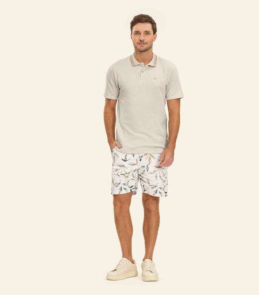 Polo Masculina Diametro em Malhão Fruit Bege