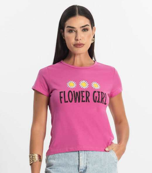 Blusa T-Shirt Feminina Estampada Select Rosa
