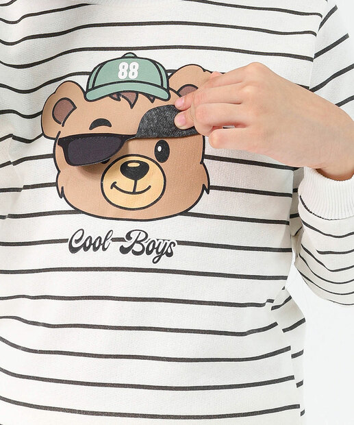 Blusa Infantil Moletom Tam 4 a 10 Off White