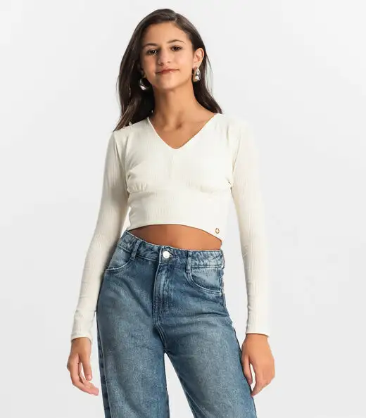 Image_Blusa Cropped Juvenil Manga Longa Minty Bege