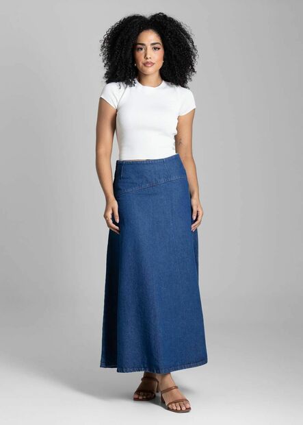Saia Jeans Sawary Midi - 282529