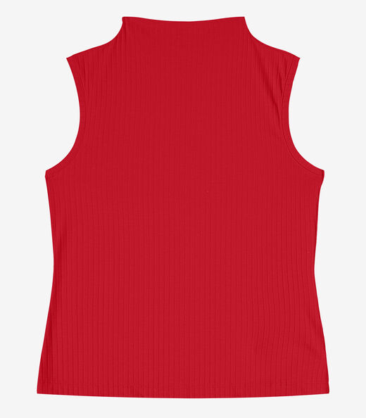 Blusa em Ribana Canelada Rovitex Vermelho