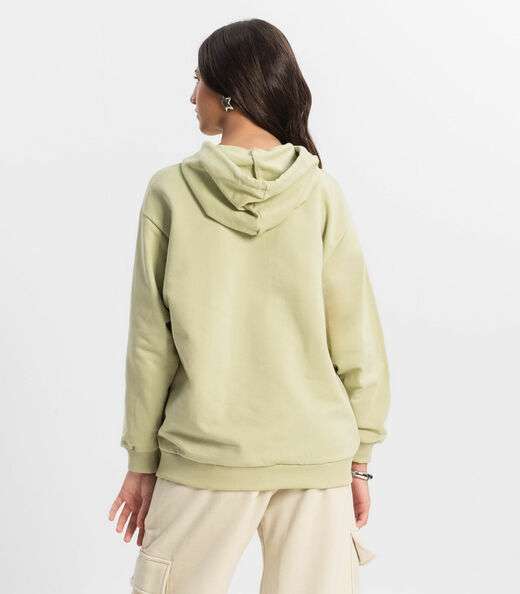 Blusão Juvenil Feminino Com Capuz Minty Verde