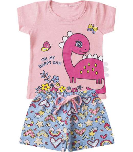 Image_Conjunto Infantil Menina Curto Interativo Select Rosa