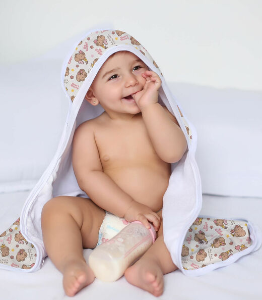 Image_Toalha Com Capuz Bebê Vivaldi Rosa
