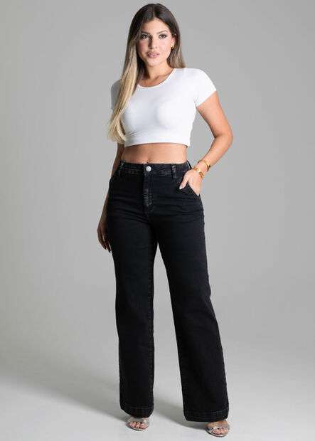 Calça Sawary Jeans Wide Leg - 278027