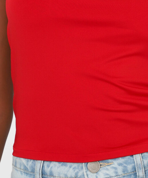 Blusa Feminina Cropped Suplex Marisa Vermelho