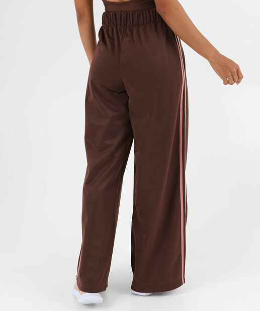 Calça Moletinho Fitness Feminina Listras Marisa Marrom